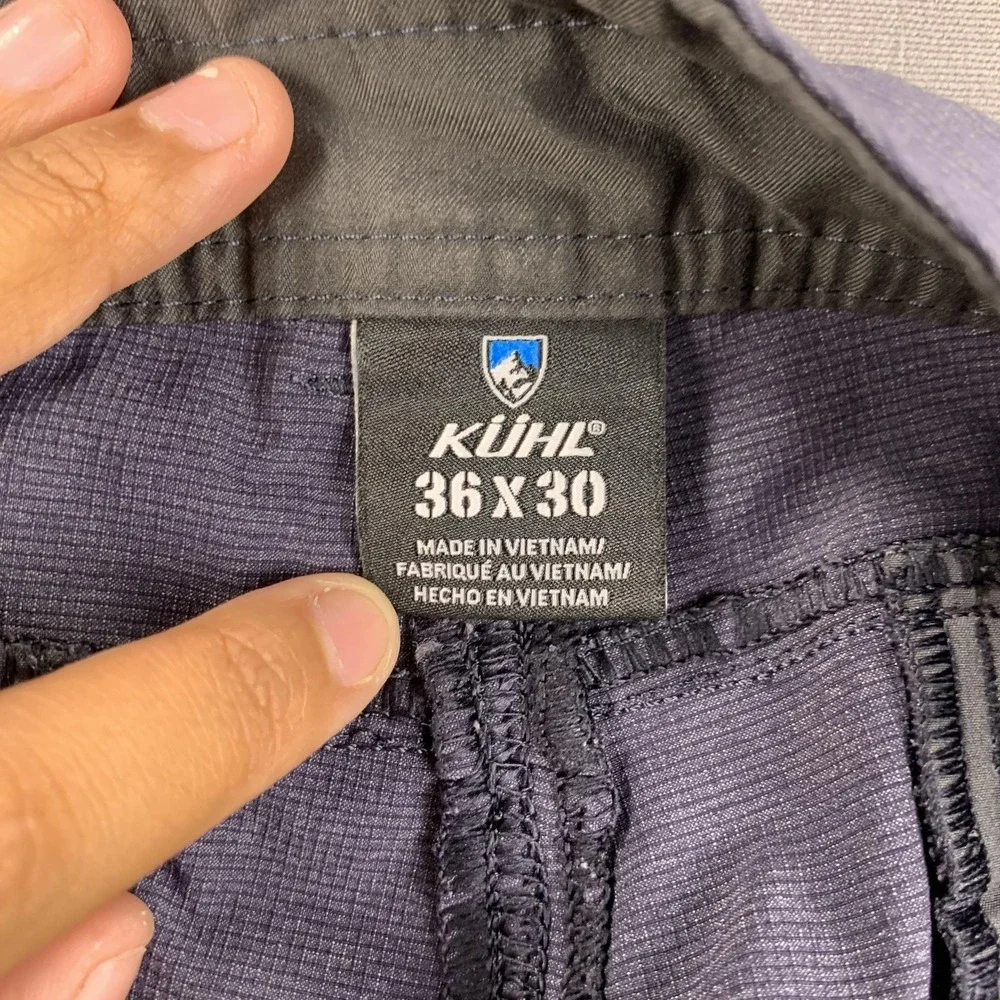 Kuhl Deceptr Pants Mens 36x30 Blue & Black Hiking Travel Stretch Tufflite EUC - Picture 11 of 16